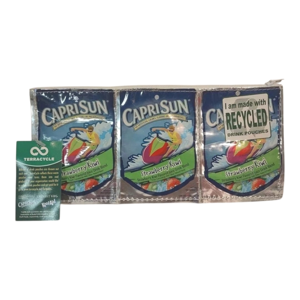 Capri Sun Strawberry Kiwi Zipper Drink Pouch Pencil Case Terracycle Recycled